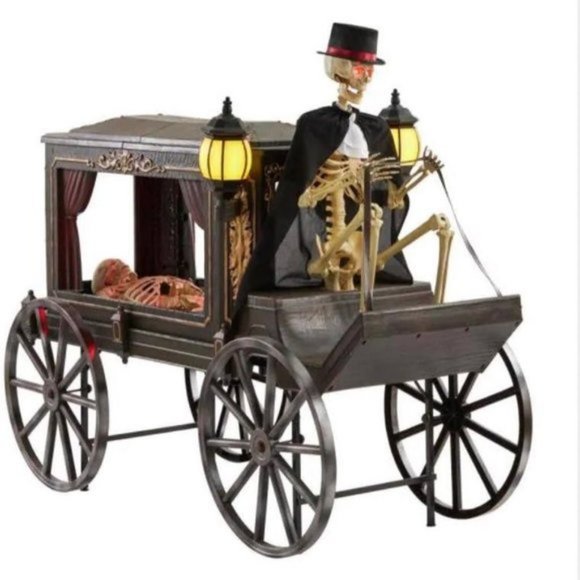Home Interiors Party Supplies 5ft Animated Led Haunted Hearse With